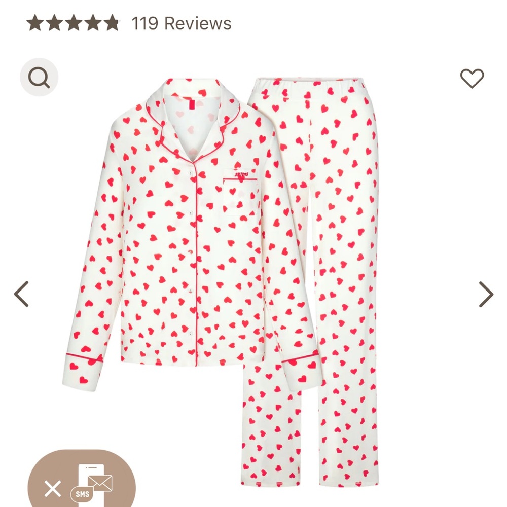 Skims Valentines Pajamas